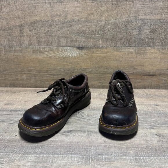 Dr. Martens Brown Leather Chunky Oxford Shoes Women's Size 9 - Picture 1 of 7